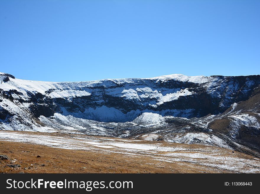 Mountainous Landforms, Mountain, Snow, Highland