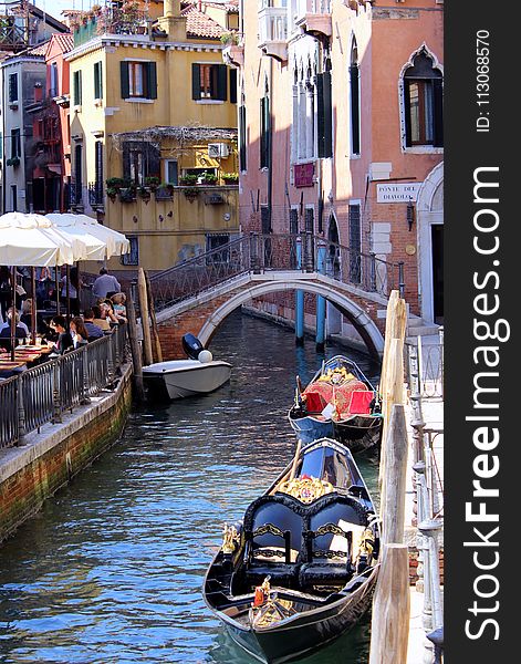 Waterway, Canal, Water Transportation, Gondola