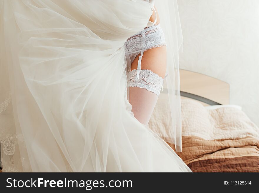 Very Bride Puts On A White Dress