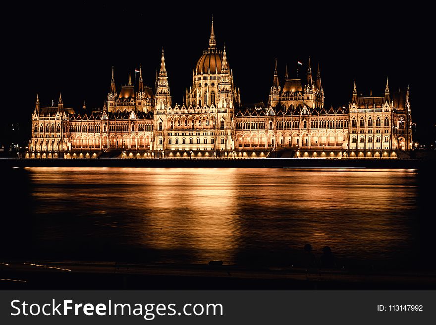 Landmark, Night, Reflection, Tourist Attraction