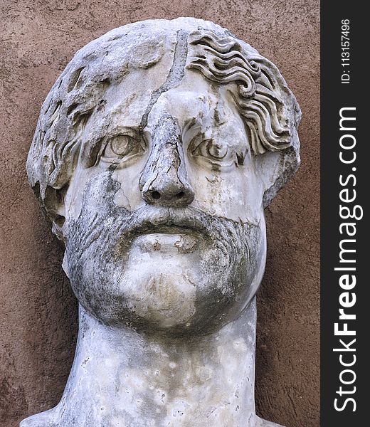 Sculpture, Stone Carving, Statue, Head