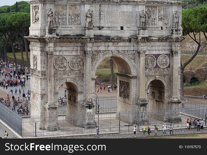 Arch, Triumphal Arch, Ancient Roman Architecture, Monument