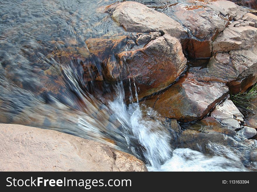 Water, Rock, Watercourse, Water Feature