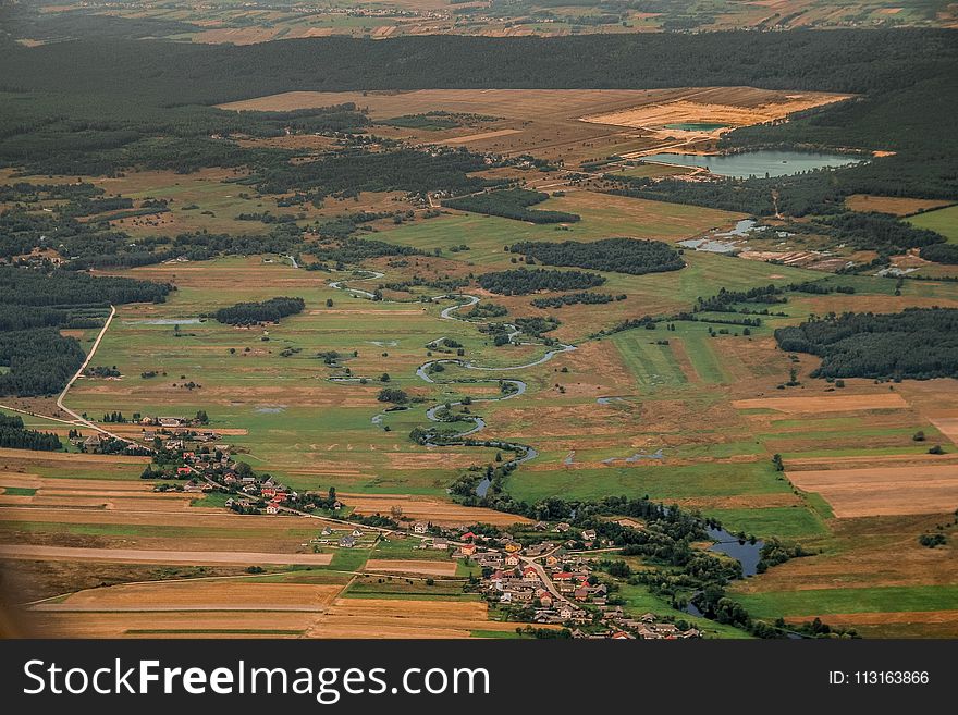 Aerial Photography, Plain, Field, Photography