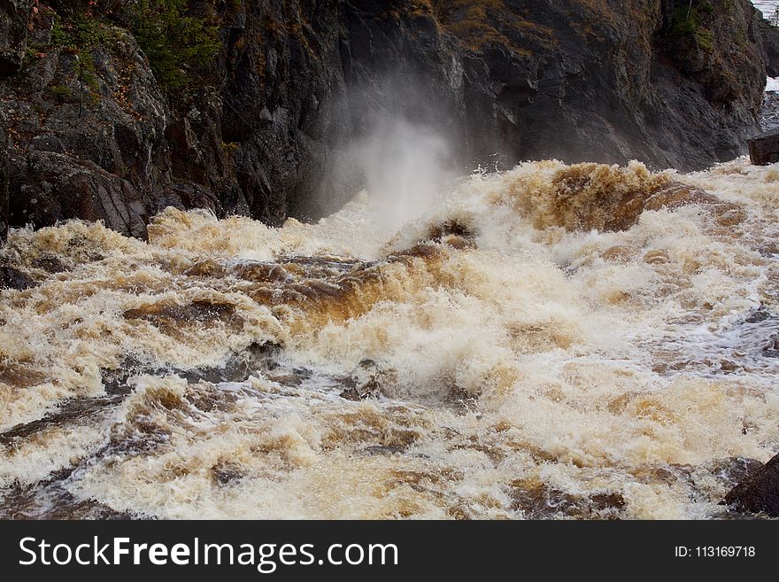 Water, Body Of Water, Rapid, Waterfall