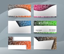 Business Card Layout Template Set02 Stock Image