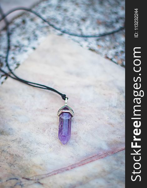 Purple Gemstone Pendant