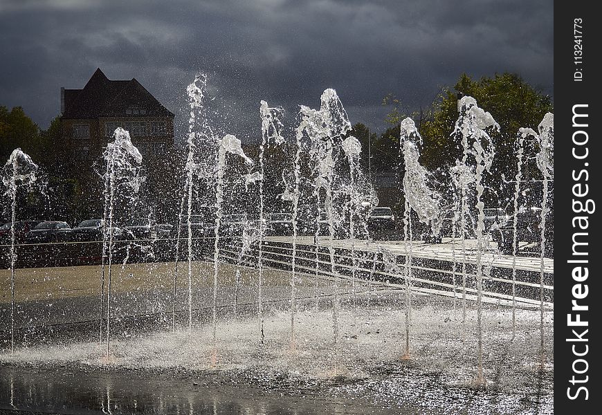 Water, Fountain, Water Feature, Tree