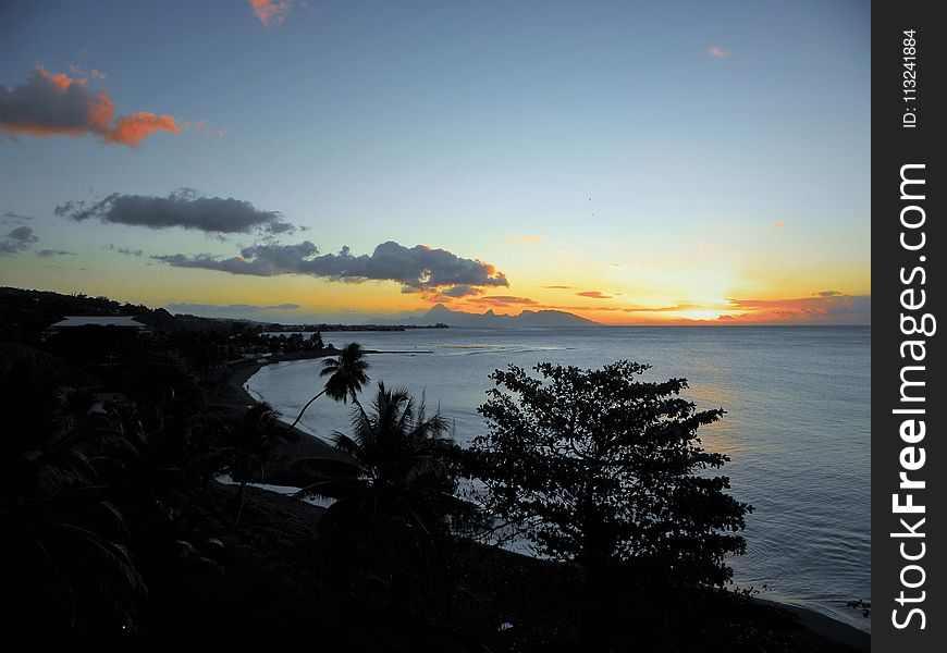 Sky, Sea, Horizon, Sunset