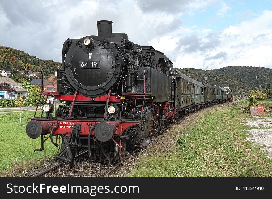 Steam Engine, Transport, Locomotive, Track