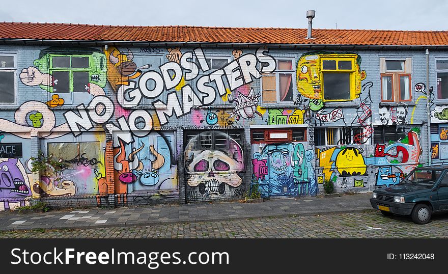 Neighbourhood, Graffiti, Town, Street Art