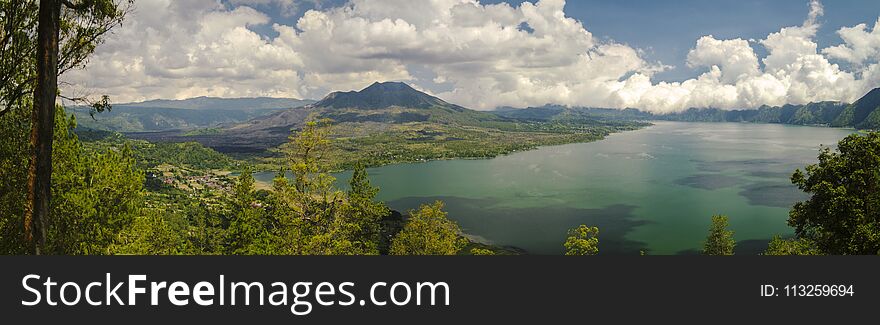 Lake Batur is on the southeastern side of the volcano. The lake is 16 kilometres wide and is a popular fishing spot. Lake Batur is on the southeastern side of the volcano. The lake is 16 kilometres wide and is a popular fishing spot.