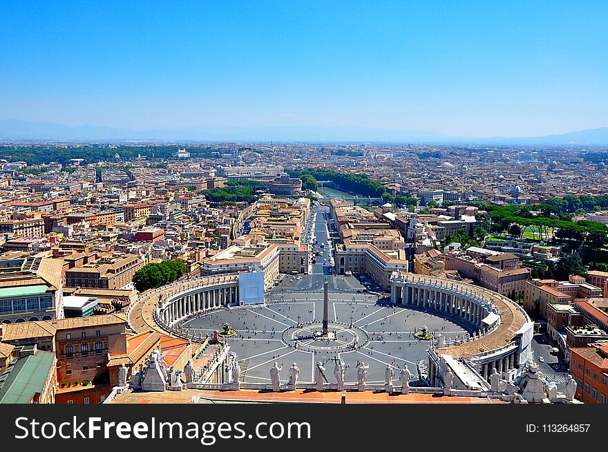 Saint Peter`s Square is in the Vatican City and the city.