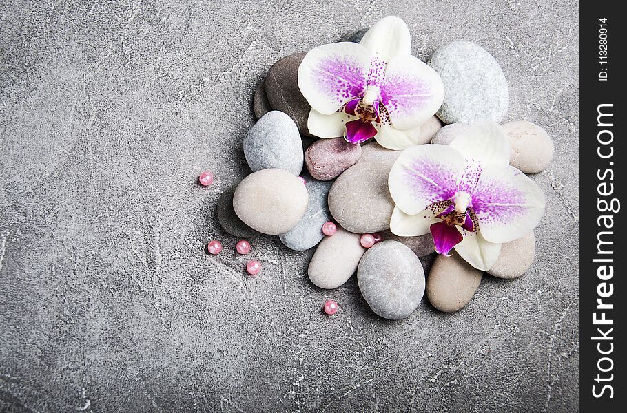 Spa concept with orchid flowers