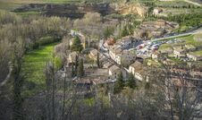 Aerial Views Of The Spanish City Of Segovia. Ancient Roman And M Stock Image