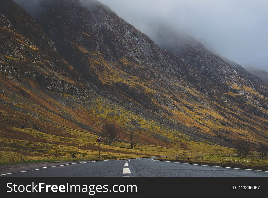 Mountain Near Road