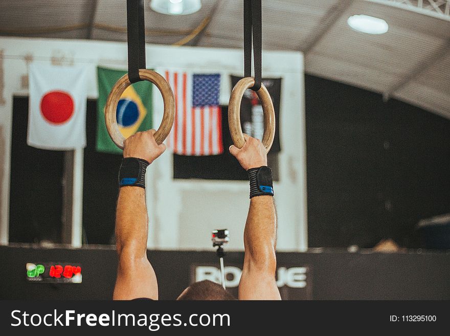 Gymnast Near Assorted Country Flags