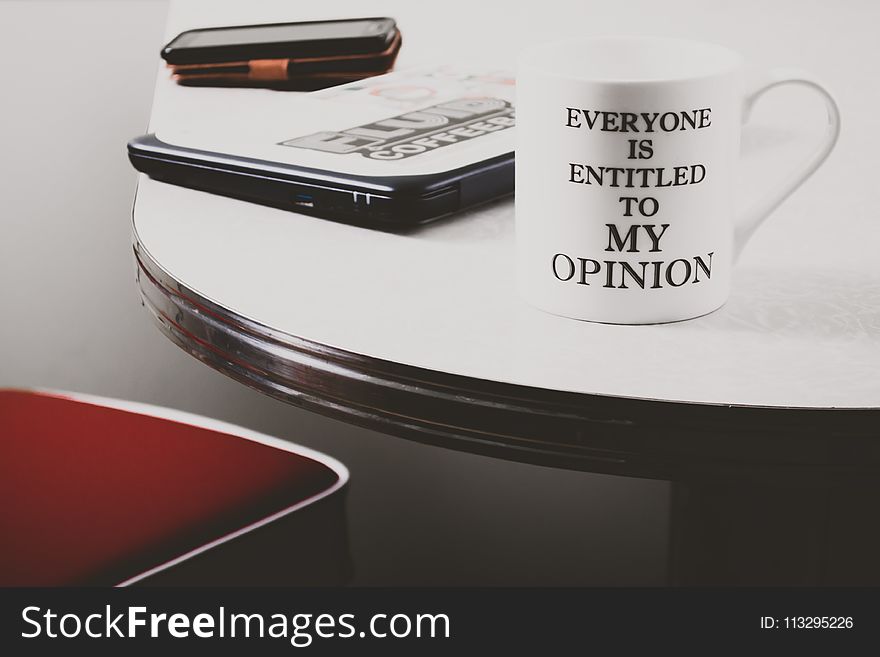 Photo of White Everyone Is Entitled to My Opinion Printed Mug