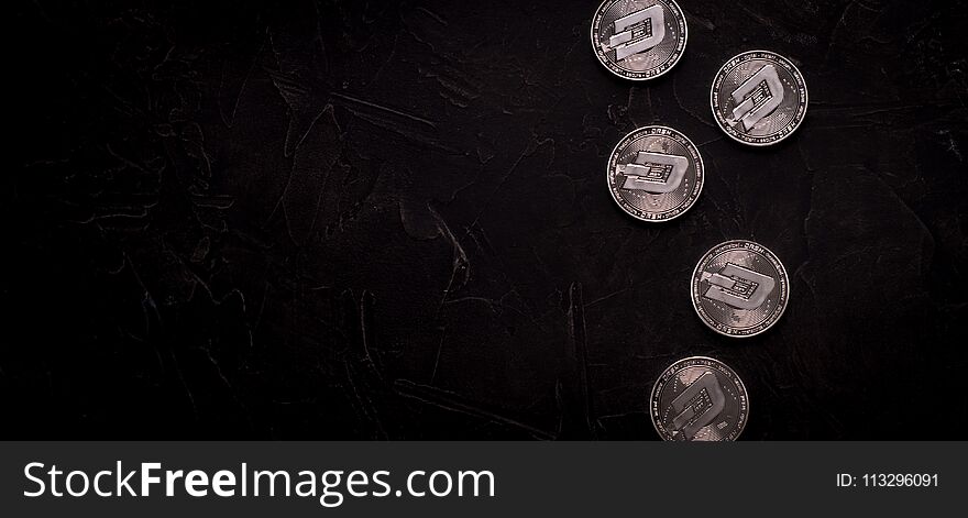 Digital Currency Physical Metal Silver Dashcoin Coin.