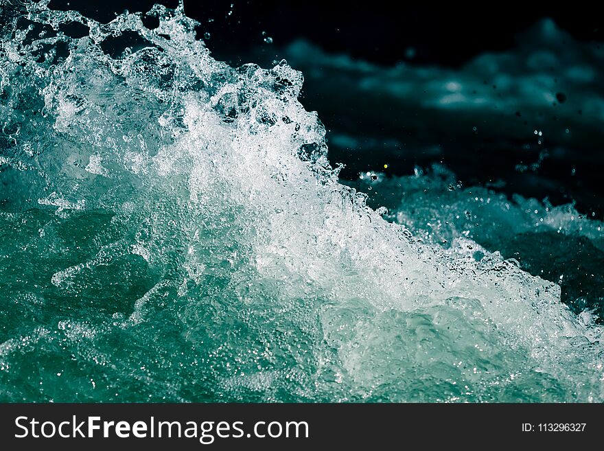 Stormy waves in the ocean as a background