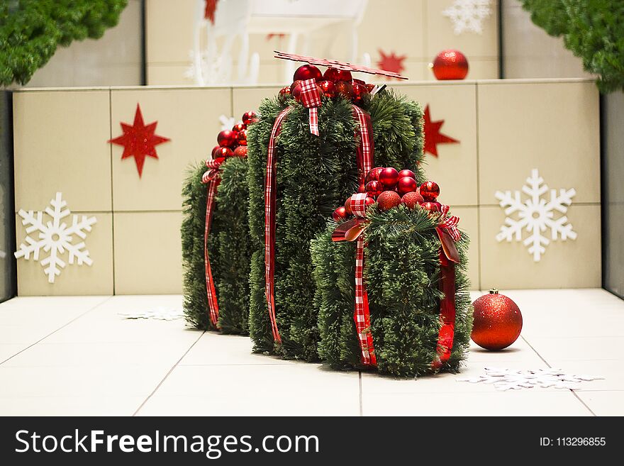 Christmas decoration stylization gift boxes