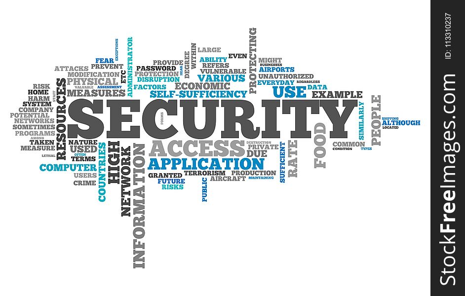 Word Cloud with Security related tags. Word Cloud with Security related tags