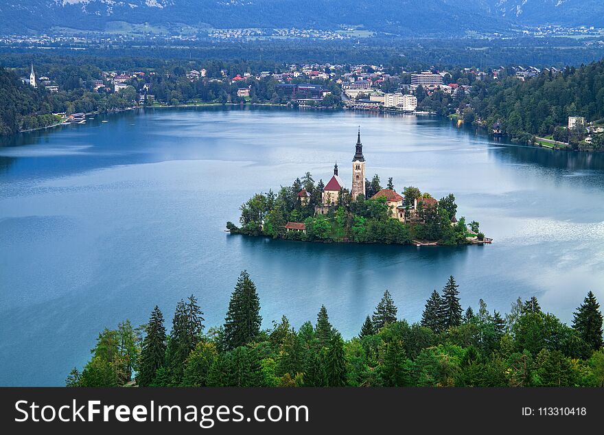 Lake Bled in Slovenia, Europe landscape