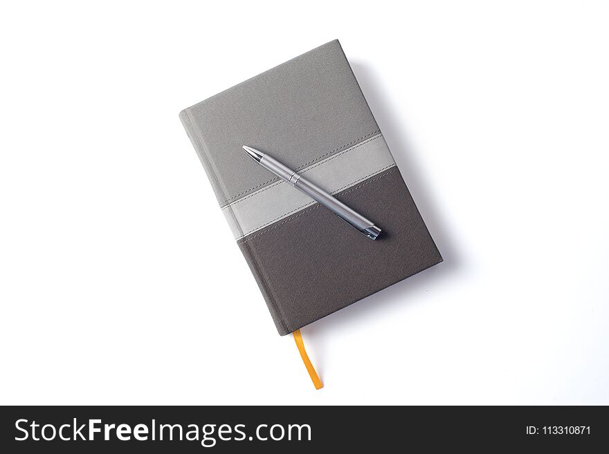 Casual Notebook Schelude on whitebackground separated. Casual Notebook Schelude on whitebackground separated