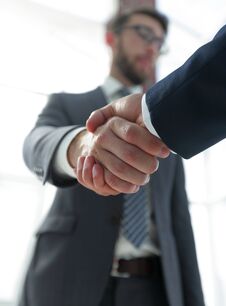 Business Leader Shaking Hands With Partner. Stock Image