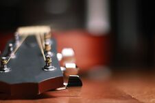Macro Of A Professional Acoustic Guitar Stock Photo