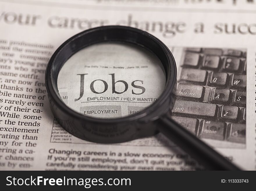 Occupation job search employment issues job classified ad unemployment searching