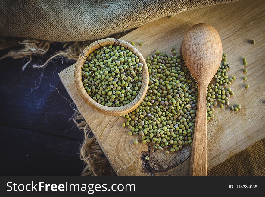 Green beans mung beans in a bowl. Green beans mung beans in a bowl