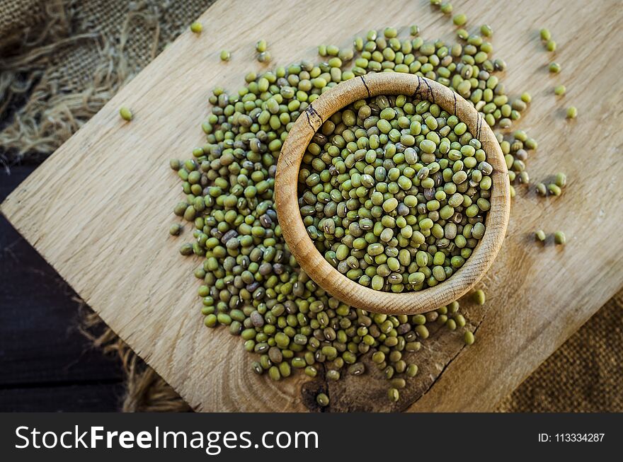 Green beans mung beans in a bowl. Green beans mung beans in a bowl