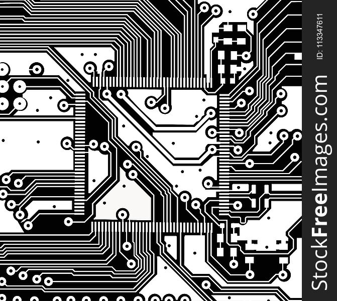 High tech circuit board on vector background. High tech circuit board on vector background