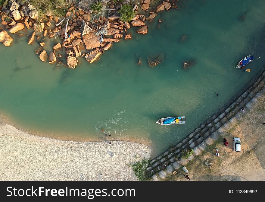 Aerial Photography of Boat Sailing