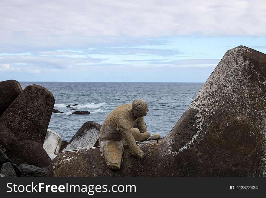 Sky, Rock, Sea, Promontory