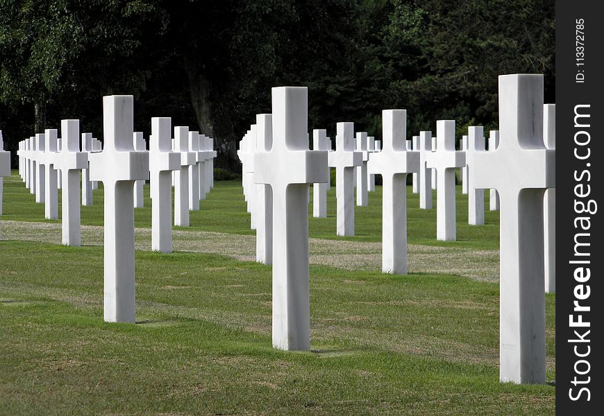 Cemetery, Grave, Cross, Headstone