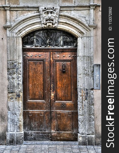 Door, Iron, Arch, Facade