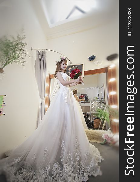 Gown, Wedding Dress, Dress, Bride