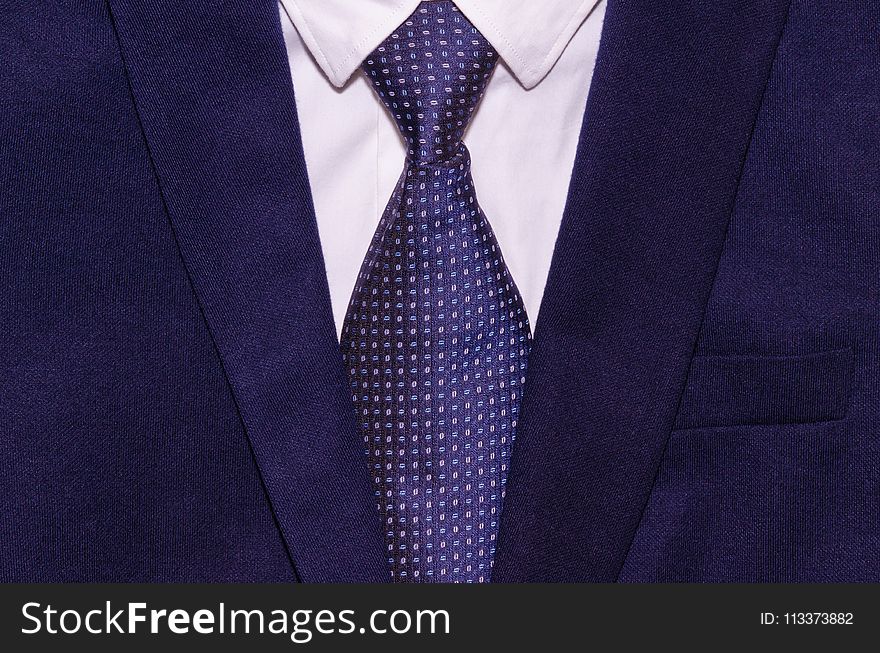 Necktie, Cobalt Blue, Formal Wear, Suit