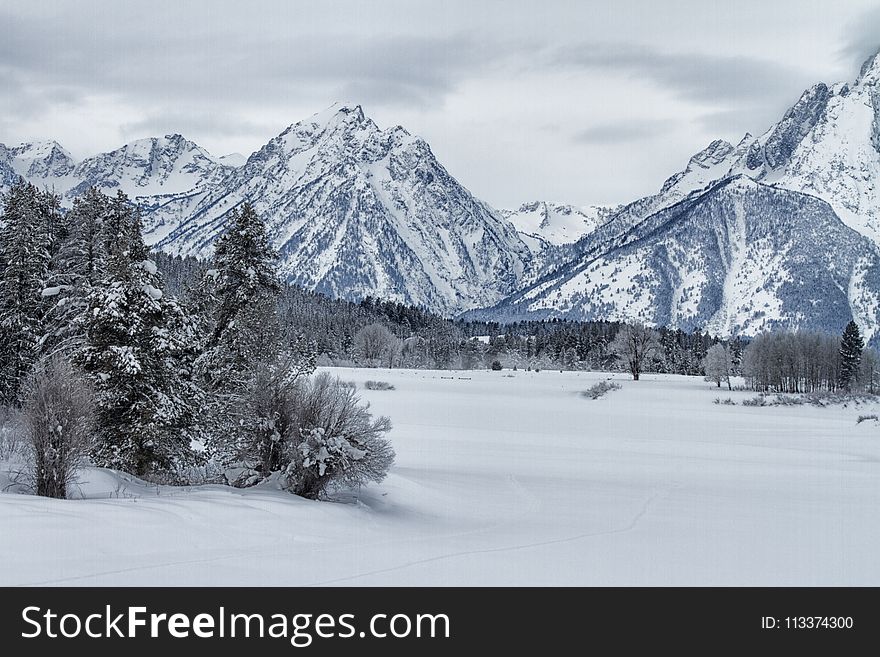 Winter, Snow, Mountainous Landforms, Mountain Range