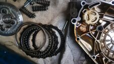 A Tools And Spare Part Component Of Motorcycle Royalty Free Stock Image