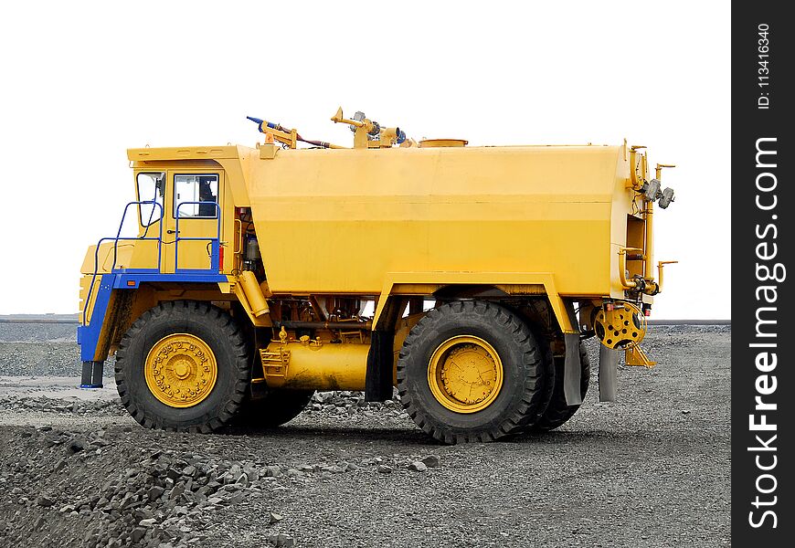 Large truck for watering the liquid