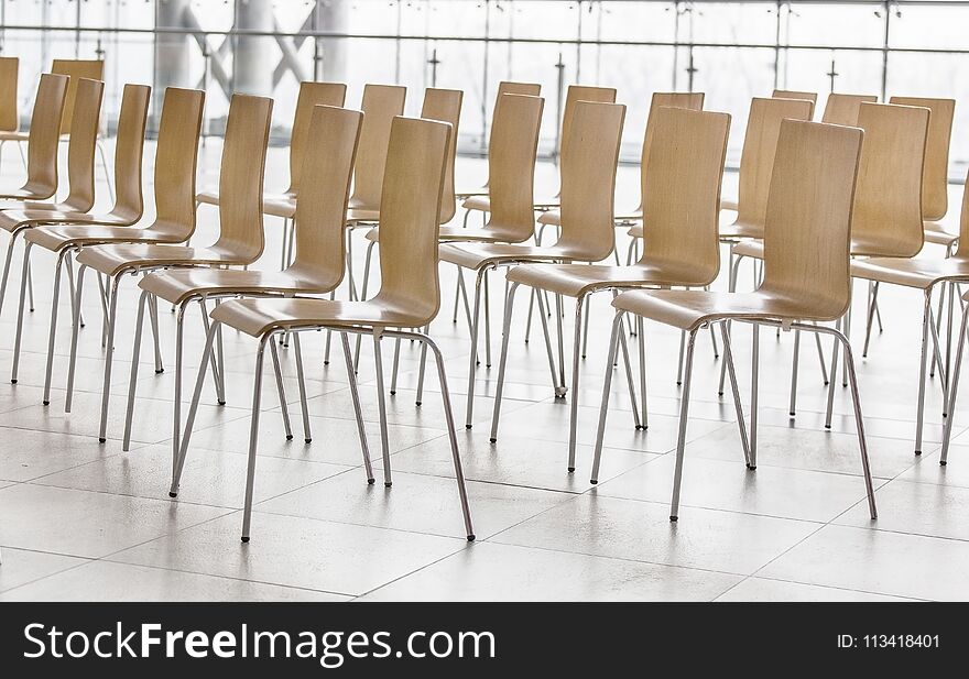 Rows of chairs - meeting background.