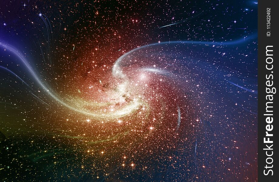 Stars, dust and gas nebula in a far galaxy. Elements of this image furnished by NASA