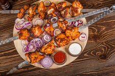 Raw Barbecue Shish Kebabs - Grilled Meat Royalty Free Stock Photo Raw Barbecue Shish Kebabs - Grilled Meat Royalty Free Stock Photo