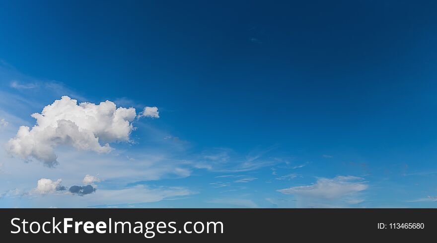 Blue Sky And White Cloud .