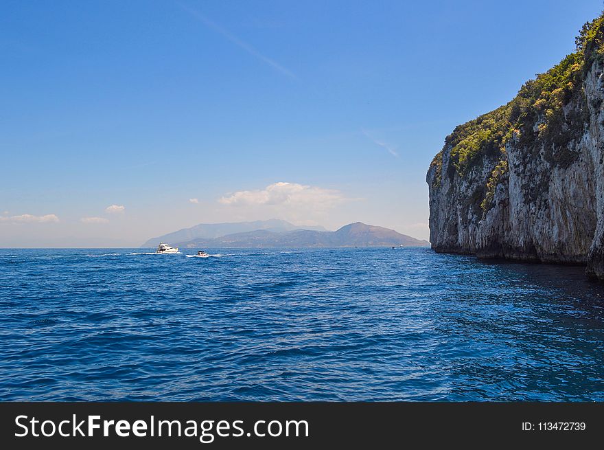 Islet With Background of Mountain