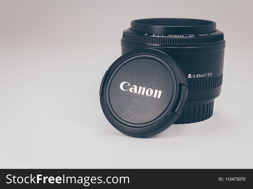 Black Canon Camera Lens