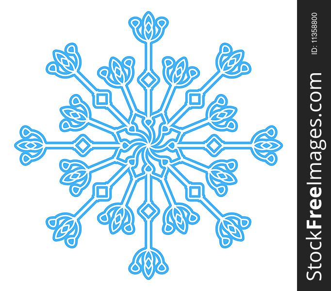 Snowflake dark blue image for holiday decor and background. Snowflake dark blue image for holiday decor and background